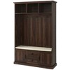 CAVINAS Freestanding Coat Racks with Storage Bench,Hall Tree with 3 Hooks and Open Shelves,Entryway Furniture for Living Room,Brown - 4 of 4