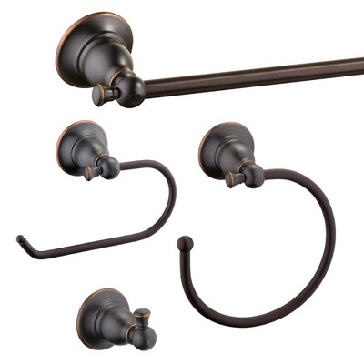 4pc Oakmont Bathroom Accessory Kit Oil Rubbed Bronze - Design House LA