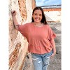 Women's Erin Lightweight Textured Tried Ruffle Blouse - Heyson - 3 of 3