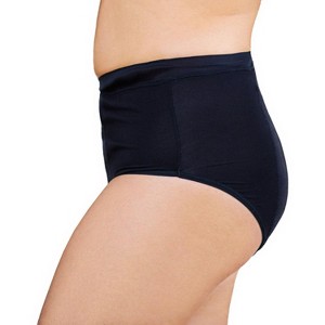 Memoi Women's Love Luna High Waist Soft and Breathable Bamboo Brief Panty Black S - 1 of 4