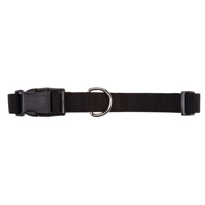 Casual Canine ⅜" Wide Nylon Dog Collar, Fits Necks 6" to 10", Jet Black