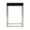 Kate and Laurel Karlsen Wood and Metal Slim Side Table, 16x8x24, Gold and Black - 4 of 4