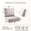 Gymojoy 24x24x6" Outdoor Cushion Patio Chair Furniture Cushion 28D High Density Sponge Cushion with Removable Cover Cushion Replacement - 2 of 4