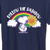 Women's - Peanuts - Follow The Rainbow Short Sleeve Graphic T-Shirt - 2 of 4