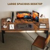 71" Computer Desk, Desktop Desk with Metal Legs - 4 of 4