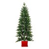 National Tree Company 5' Pre-lit Feel Real Snowberry Pine Half Artificial Christmas Tree with Clear Lights - 3 of 4