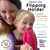 Flipping Holder Food Pouch Holder No Squeeze, flips over to hold drink boxes and juice pouches, easy grip handles and lid (White 3-Pack) - 4 of 4