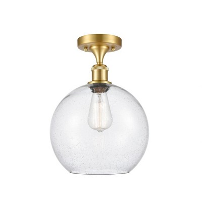 Athens - 1 Light Semi-Flush Mount In Industrial Style-15 Inches Tall and 10 Inches Wide