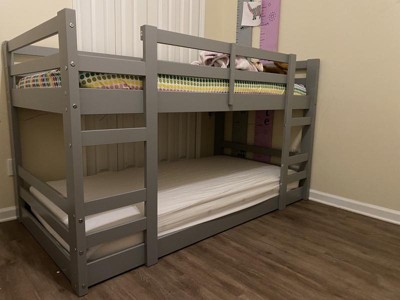 Twin Over Twin Indy Solid Wood Low Bunk Bed - Saracina Home : Target