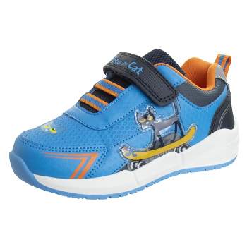 Pete the Cat Boys and Girls Hook and Loop Fashion Sneakers. (Little Kids)