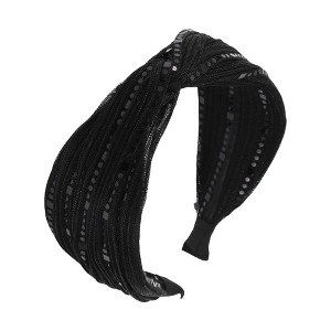 Unique Bargains Women's Sequin Wide Headbands 1 Pc - 1 of 4
