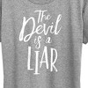 Women's - Instant Message - Devil Is A Liar Short Sleeve Graphic T-Shirt - 2 of 4