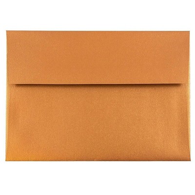 JAM Paper A8 Metallic Invitation Envelopes 5.5 x 8.125 Stardream Copper 9844I