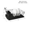 Trio Home Stainless Twist Design 3-Piece Dish Drying Drainer Rack, Removable Utensil Holder and Drainboard - Black/Black Twist - 4 of 4