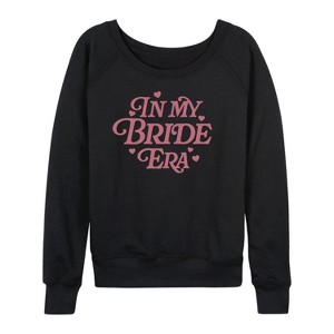 Women's - Instant Message - In My Bride Era Lightweight French Terry Wide Neck Long Sleeve Graphic Shirt - 1 of 4