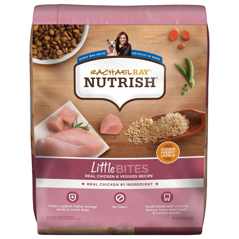 Rachael Ray Nutrish LittleBites Real Chicken & Vegetable Recipe Small Dogs Super Premium Dry Dog Food, 1 of 10