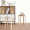 Set of 4 Stackable Stools, Stackable Bentwood Stools, Round Backless Chairs for Dining Room, Kitchen, Classroom - 4 of 4