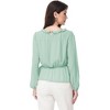 Anna-Kaci Women's Long Sleeve Blouse with Ruffle Neckline and Cinched Waist Detail - 3 of 4
