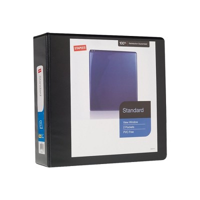 Staples Standard 1" 3-Ring Non-View Binder Black (26407-CC) 55355/26407