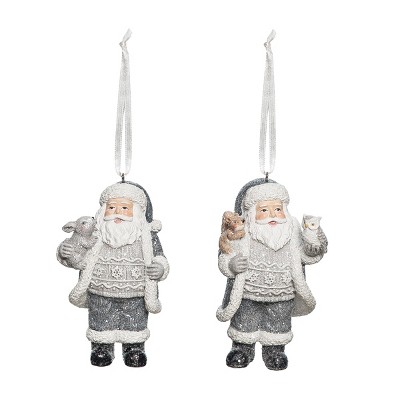 Gallerie II Sweater Santa Ornament, A/2