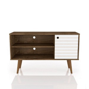 Liberty Mid-Century Modern 2 Shelves and 1 Door TV Stand for TVs up to 46" - Manhattan Comfort - 1 of 4