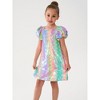 2Bunnies Girls' Spectrum Sparkle Sequin Puff Sleeve Dress - 3 of 4