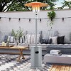 Costway 50,000 BTU Patio Heater with Wheels Round Table Design & Stainless Steel Burner Brown/Gray/Black - 2 of 4
