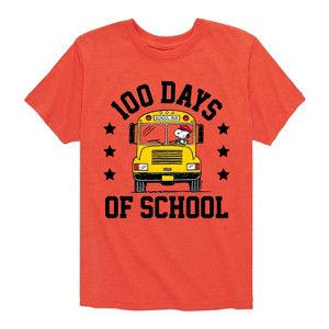 Boys' - Peanuts - Snoopy One Hundred Days Of School Short Sleeve Graphic T-Shirt - 1 of 4