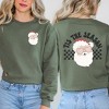 Simply Sage Market Women's Graphic Sweatshirt Tis The Season Santa Front and Back - 2 of 4