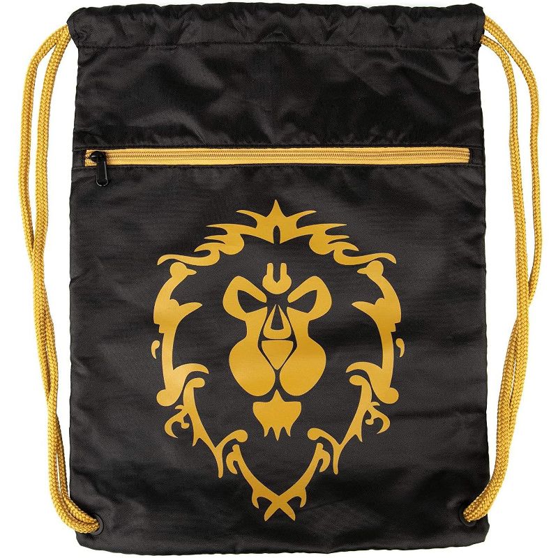JINX Inc. World of Warcraft Alliance Loot Bag 14 x 19 Inch Drawstring Cinch Backpack, 2 of 4
