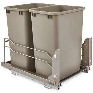 Rev-A-Shelf Double Pullout Trash Cans 35 qt. with Soft-close, 53WC-1835SCDM-212 - 1 of 4