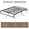 coucheta Bed Frame Heavy Duty Metal Platform Low Profile, Mattress Foundation, No Box Spring Needed - 2 of 4