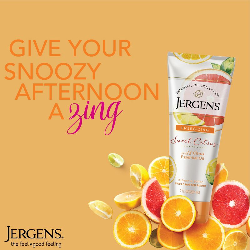 Jergens Sweet Citrus Triple Butter Blend Body Butter, Moisturizer with Energizing Essential Oils - 7 fl oz, 5 of 10