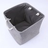 REGALWOVEN Shelves Closet Square Fabric Collapsible Storage Basket Bin with Handle 2 Pcs - 3 of 4