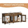 Nasitip 71'' Dog Crate Furniture for 2 Dogs, Wooden Double Dog Crate with 3 Drawers and Removable Room Divider for Large Medium Dogs - 3 of 4