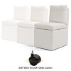 Subrtex Upholstered Dining Chairs with Casters, Modern Single Sofa Chair with Slient Wheels for living room, Arrived Assembed, Oatmeal - 3 of 4