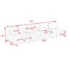 GlasFlength Freely Sectional Sofas Modern Sofa with Comfortable Seating for Living Room or Lounge Area Yellow,120”*40.2”*29.5" - 3 of 4