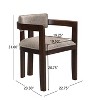 Christopher Knight Home Barbara Mid-Century Modern Rubberwood Boucle Upholstered Dining Chair with Curved Back (Set of 2) - 3 of 4