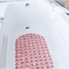 Home Mart Goods Pink Stone Pebbles Vinyl Non-Slip Bathtub Shower Mat With Suction Cups -26" x14" - 4 of 4
