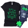 Simply Sage Market Women's Not Lucky Just Blessed Short Sleeve Graphic Tee - 3 of 4