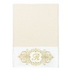 Linum Home Textiles 100% Turkish Cotton MONICA Gold Thread 2PC Embellished Bath Towel Set - 2 of 3