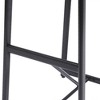MAYEERTY Bar Stool Set of 3 - Counter Height with Back, Armless for Kitchen Island (Black & Walnut Brown) - 4 of 4