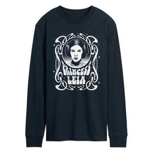 Men's - Star Wars - Princess Leia Art Nouveau Long Sleeve Graphic T-Shirt - 1 of 3