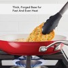 KitchenAid 12.25" Hard Anodized Ceramic Nonstick Frying Pan Empire Red: Lifetime Warranty, Hand Wash, Gas & Electric Compatible - 3 of 4