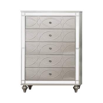 La Mesa 5 Drawer Glam Chest Silver - HOMES: Inside + Out