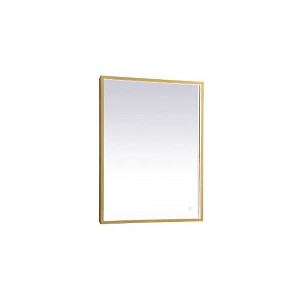 Elegant Lighting Pier 20x36 inch LED Mirror with Adjustable Color Temperature 3000K/4200K/6400K in Brass - 1 of 4