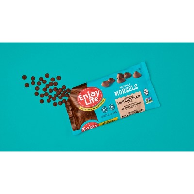 Enjoy Life Gluten Free Rice Milk Chocolate Dairy Free Vegan Baking Morsels - 9oz
