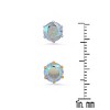 Steeltime Ladies stainless steel and 18k gold plated simulated rainbow color diamond 2pc set stud earrings - 3 of 4
