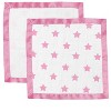 Bacati - Stars Pink/Aqua Ikat Muslin 2 pc Security Blankets - 4 of 4