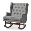 Iona Mid-Century Retro Modern Wingback Rocking Chair: Nursery & Indoor Use - Baxton Studio - 4 of 4